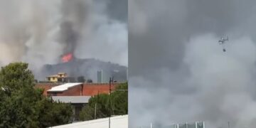 Inferno di fuoco nel Sulcis Iglesiente, tra Domusnovas e Carbonia due grossi incendi stanno devastando il territorio