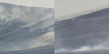 Aria irrespirabile a Ottana, a fuoco il maxi parco fotovoltaico: in fiamme migliaia di pannelli