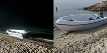 Pula, nuovo sbarco nella notte a Pinus Village: barca e benzina abbandonate in spiaggia