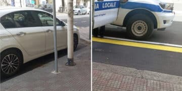 Cagliari, il taxi “dimentica” la nuova pista ciclabile e viene multato (VIDEO)