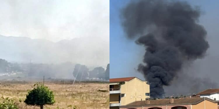La Sardegna brucia ancora: incendi da Assemini a Sestu