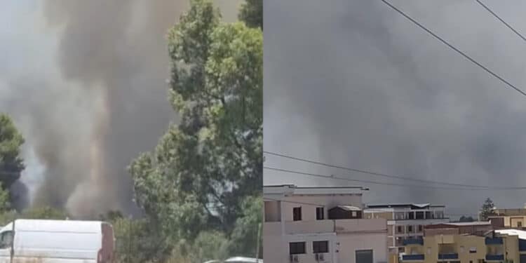 Inferno di fuoco alle porte di Cagliari: chiusa la statale 387, il fumo ha avvolto Monserrato, Pirri e Selargius
