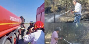 Incendio tra Selargius e Monserrato, in campo anche i sindaci Locci e Concu per spegnere le fiamme