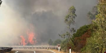 Guspini lotta contro le fiamme: incendio in corso da questa mattina, due canadair e tre elicotteri in azione