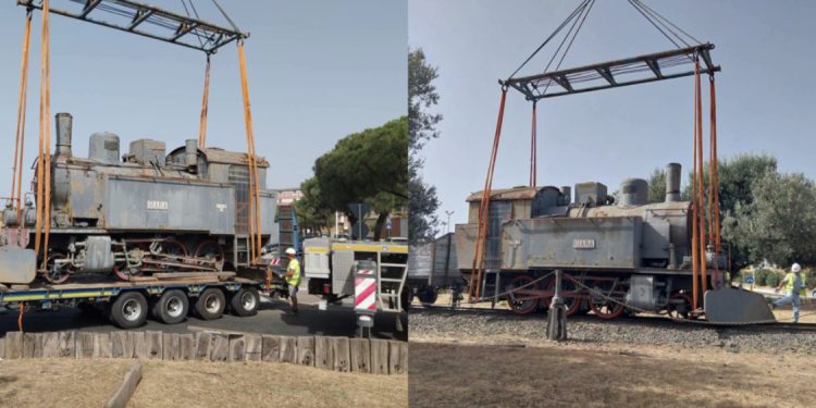 Monserrato, la celebre locomotiva va a restauro: un pezzo di storia rimesso a nuovo