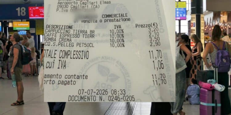 Prezzi folli all’aeroporto di Elmas, protestano turisti e viaggiatori: “La colazione al bar è un lusso per pochi”