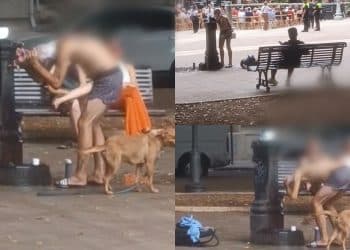 Il degrado in Piazza del Carmine: barba, capelli e doccia anche durante gli spettacoli
