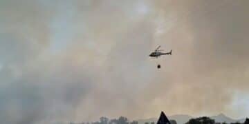 A Serramanna ancora incendi nelle campagne del paese, a Pranu due elicotteri in volo