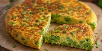 La cultura nel piatto, frittata tradizionale con piselli