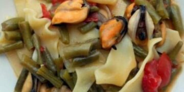 La cultura nel piatto, pasta d’estate con fagiolini e cozze