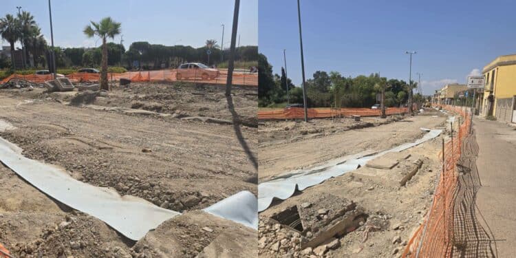 Monserrato, in via Cesare Cabras è stato posato lo strato di sottofondo