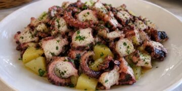 La cultura nel piatto, insalata di polpo con patate alla sarda