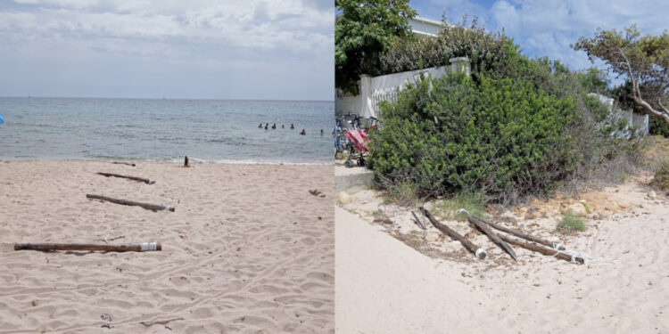 Atti vandalici sulle nuove spiagge per animali a Pula: l’Amministrazione condanna il gesto incivile