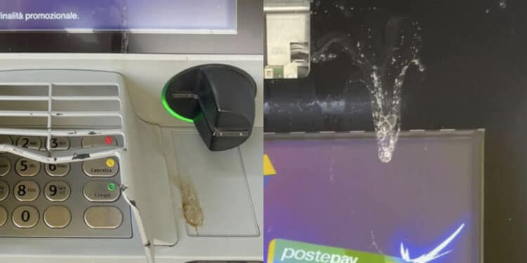 Medio Campidano, sputi e residui organici su schermo, telecamera e tastiera dell’Atm, l’ira di una addetta alle pulizie: “Portate rispetto verso chi lavora”