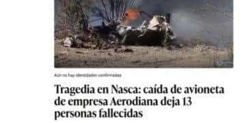 Tragedia in Perù: precipita un aereo a Nazca, 13 morti di cui  7 italiani