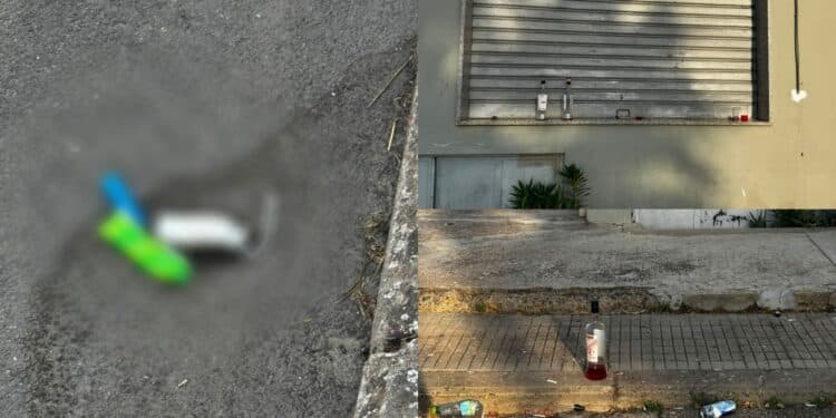 Senorbì: super alcolici, lattine di birre e assorbenti abbandonati in mezzo alla strada