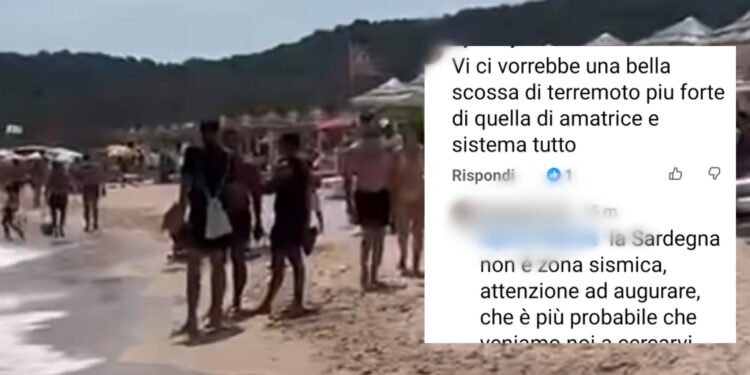 Social choc per il caro ombrelloni in Sardegna: “Vi auguro un terremoto peggiore di quello di Amatrice”