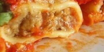 La cultura nel piatto, paccheri ripieni di melanzane e provola affumicata
