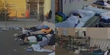 Monastir, immagini choc dal centro di accoglienza: ammassati per terra e senza materasso