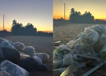 Ussana, enormi quantità di rifiuti e macerie scaricati in campagna con un furgone