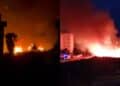 Grosso incendio in via Spriano, tra Pirri e Monserrato: a fuoco un canneto