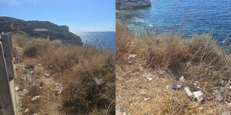 Cagliari, il paradiso che si affaccia sul mare deturpato dagli incivili: cumuli di immondizia a Calamosca