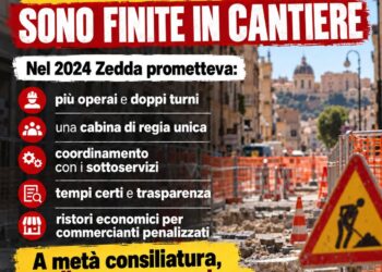 Cagliari città dei cantieri: “Le promesse elettorali di Zedda sono finite tra le ruspe”