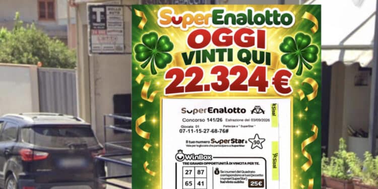 Sinnai, gioca 1,50 e vince oltre 22 mila euro al Super Enalotto: cospicuo bottino portato a casa da un anonimo scommettitore