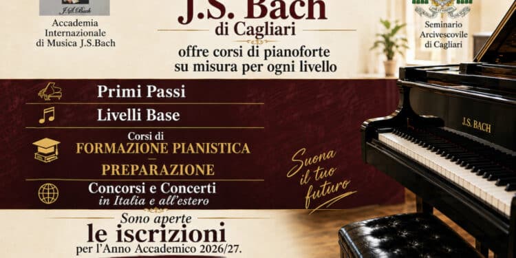 L’Accademia J.S. Bach apre a Cagliari i corsi  per pianoforte