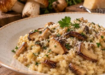La cultura nel piatto, risotto ai funghi porcini