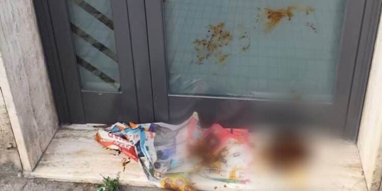 Cagliari, in via Campania il portoncino di un palazzo scambiato per wc