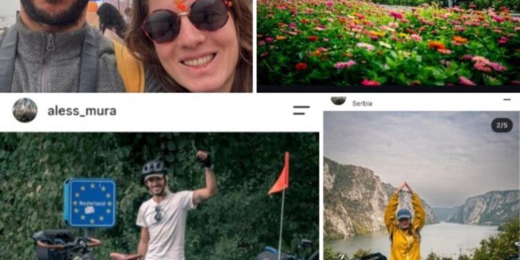 Alessio e Helena, dalla Sardegna al Giappone in bicicletta con il loro cagnolino Shiva