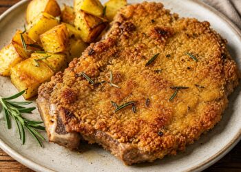 La cultura nel piatto: braciola di maiale impanata al forno