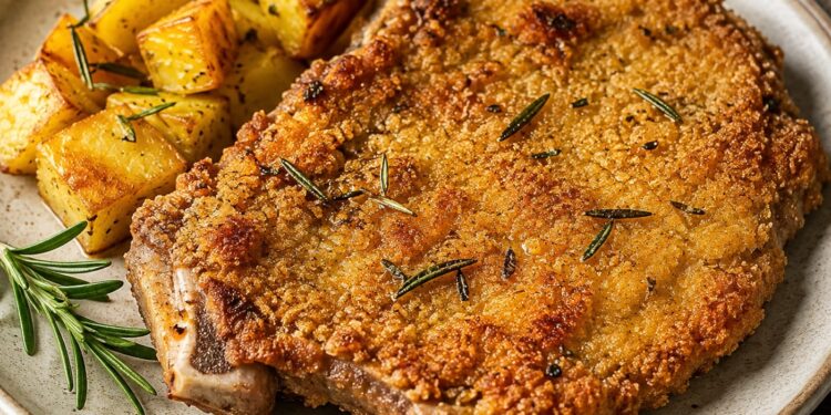 La cultura nel piatto: braciola di maiale impanata al forno