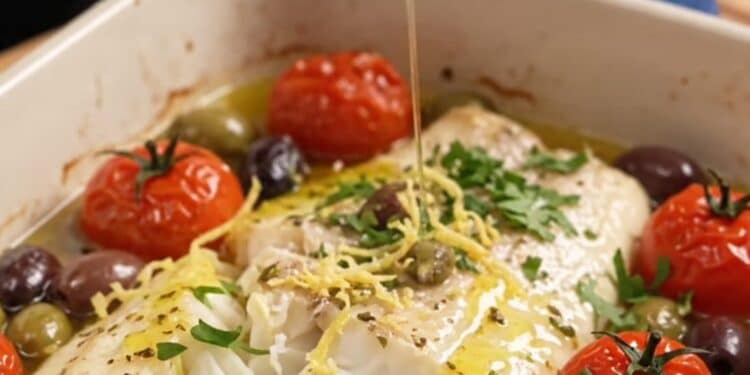 La cultura nel piatto, merluzzo al forno alla mediterranea