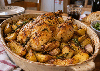 La cultura nel piatto: pollo al forno con patate