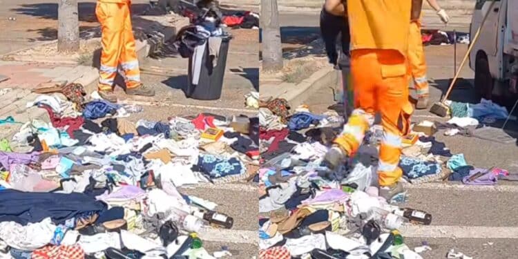 Cagliari, dopo il Mercatino Cuore cumuli di immondizia ricoprono il piazzale