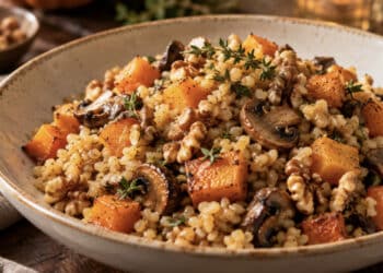 La cultura nel piatto, bulgur d’autunno con zucca, funghi e noci