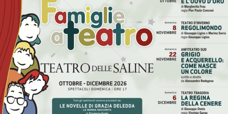 Magia, avventura e radici: al Teatro delle Saline torna la grande stagione “Famiglie a Teatro”