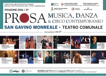 San Gavino Monreale, al Teatro Comunale la stagione di Prosa, Musica, Danza & Circo Contemporaneo 2026-2027