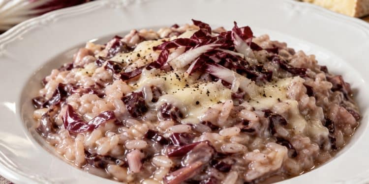 La cultura nel piatto, risotto con radicchio e taleggio