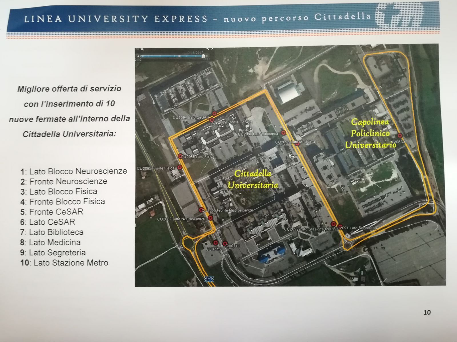 10 nuove fermate dentro la Cittadella, la University Express ritorna potenziata Casteddu On line