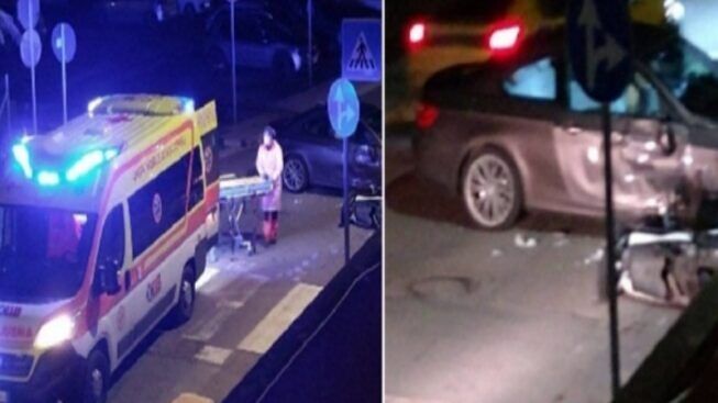 Assemini Brutto Schianto Auto moto Ad Un Incrocio Motociclista 